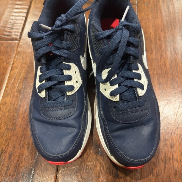 2023 Air Max 90 Leather GS 'Obsidian Track Red' 5.5Y - Picture 3 of 5